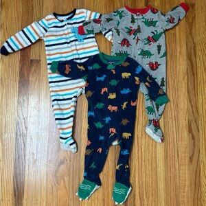 3x Bundle - 18 months one-piece fleece footie pajama (boys)